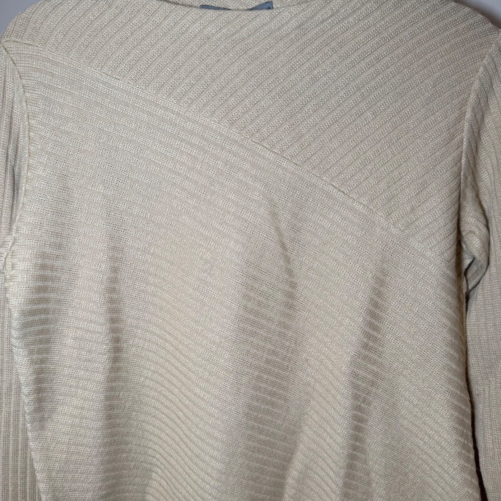 Annarita N Asymmetrical Sweater Merino Wool Cream‎ Size Small - Picture 2 of 7